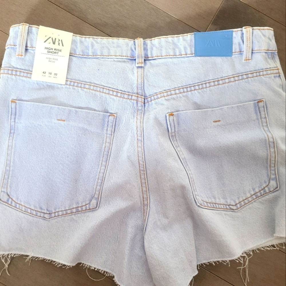 NWT Zara high-rise denim shorts